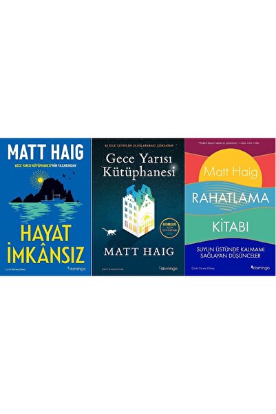 Domingo Yayınevi Hayat İmkansız + Gece Yarısı Kütüphanesi + Rahatlama Kitabı ...
