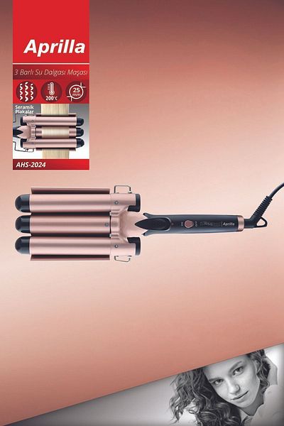 Aprilla Professional Ceramic Wag Water Wave Curling Iron 25 Mm Ahs-2024