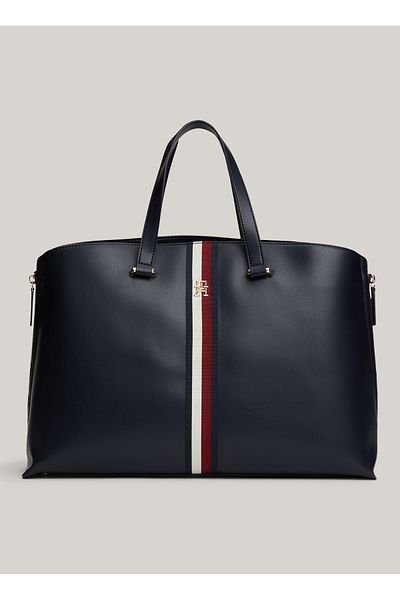 Tommy Hilfiger Women's Tote Bag Navy Blue - Aw0Aw17377Dw6