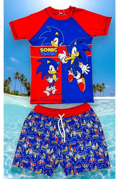 Lolliboomkids Jungen-Badeanzug-Set mit Paw Patrol-Aufdruck, blau-gelb-weißes T-Shirt, Shorts, Oberteil, Taucher-Unterseite, Fallschirm