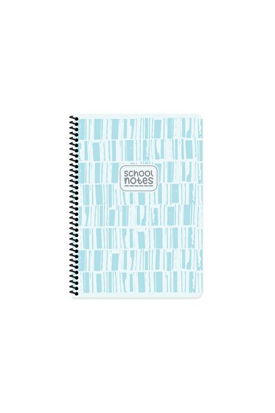 KESKİN COLOR غطاء كرتوني حلزوني مخطط باللون الأزرق - 16.5*22.5 80 Yp دفتر ملا...