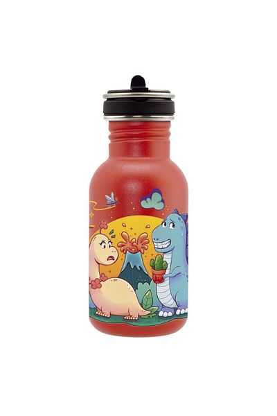LAKEN Acero T.Flow 0.5L Dinos - Stainless Single Color Steel Bottle