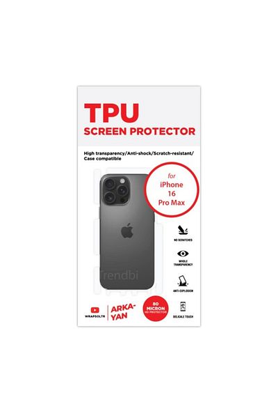 Wrapsol فيلم حماية خلفي غير لامع لهاتف iPhone 16 Pro Max