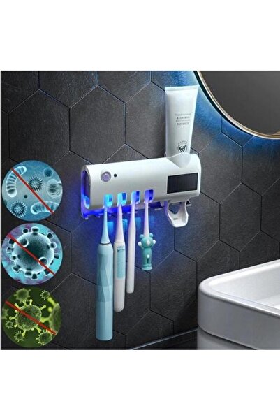 Genel Markalar Dezenfeksiyon Diş Fırçası Tutucu Otomatik Diş Macunu Sıkma Beyaz Fv-568