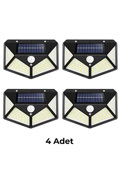 Onetick Solar Powered 100 Led Garden Lamp - 4 Pack Sconce Lamp
