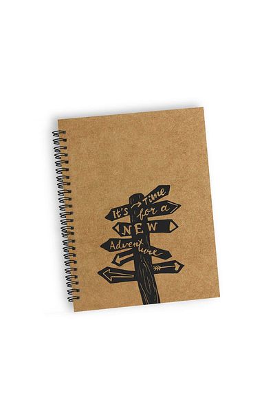 CoNotes A5 Spiral Unlined Kraft Notebook (15X21CM)