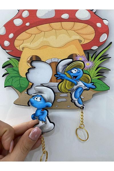 True Tree Look up Duar - Hanging Wooden Keychain - Couple Keychain