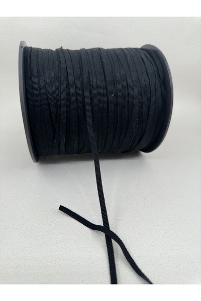 paşateks since 1995 şekil 5 mm Grosgrain Black Ribbon - 5 Meters