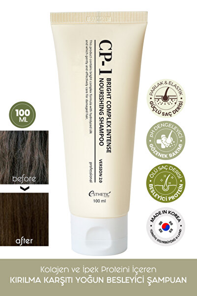 ESTHETIC HOUSE CP-1 Kolajen ve Ipek Proteini Kırılma Karşıtı Yoğun Besleyici Protein Şampuan Bright Complex 100 ml