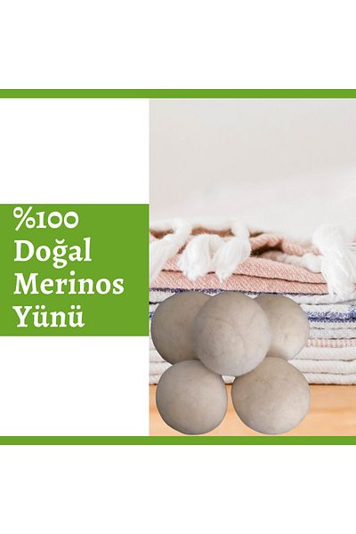 WoolWorldProducts Natural Merino Wool 3 Pieces - Laundry Drying Ball