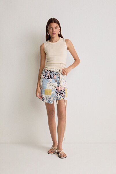 Pilea Міні-спідниця з візерунком і ґудзиками спереду