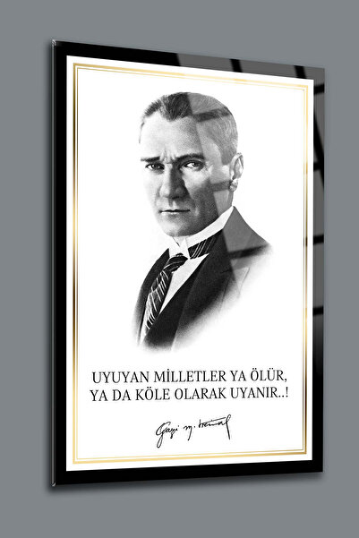 glassartdesign Pictură în sticlă Ataturk 113
