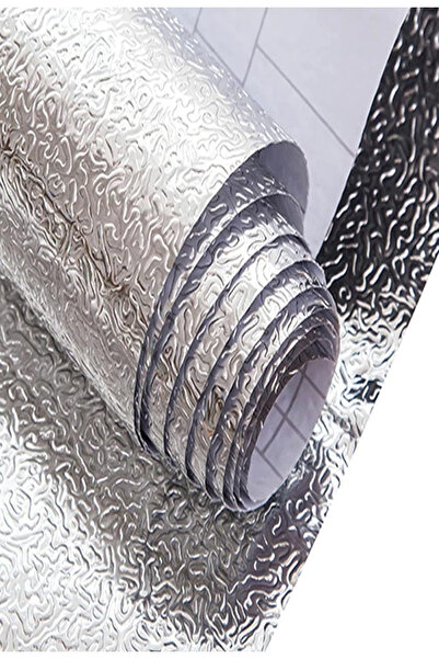 Mi-ÇA HOME Premium Kalite Alüminyum Folyo Yapışkanlı Mutfak Koruyucu Folyo 2 Metre Uzunluk 60 cm Genişlik