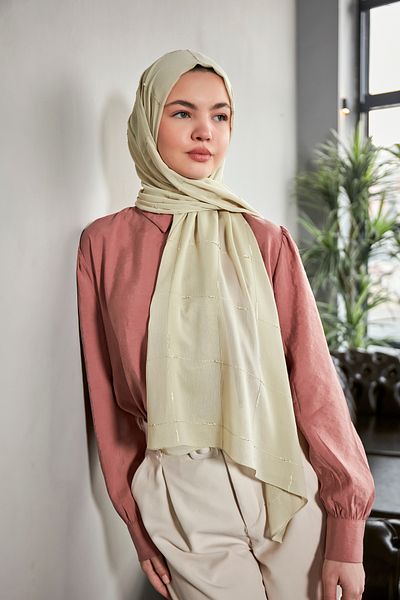 Scarf Σάλι Arya Chiffon Butterfly - Water Green