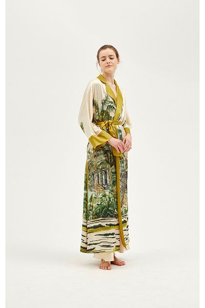 Pilea Jacquard Moorea Long Dressing Gown Set