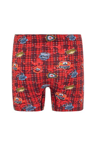 Steve Wolls Men's Red Plaid Patterned Single Boxers - 23400