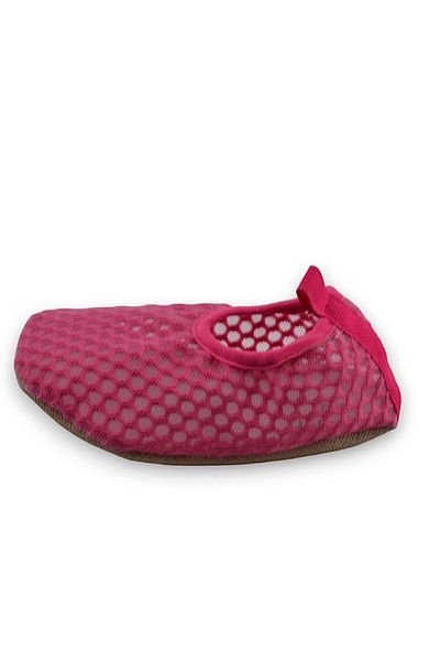 First Step Fuchsia Girl's Pool Booties - Mesh and Non-Slip Sole - F-9024