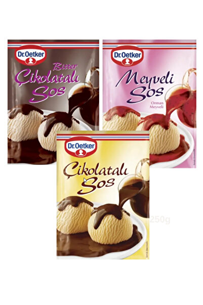 Dr. Oetker Dr.Oetker Sos Meyveli 80 g Çikolatalı 102 g Bitter Çikolatalı 125 g 3 lü Set