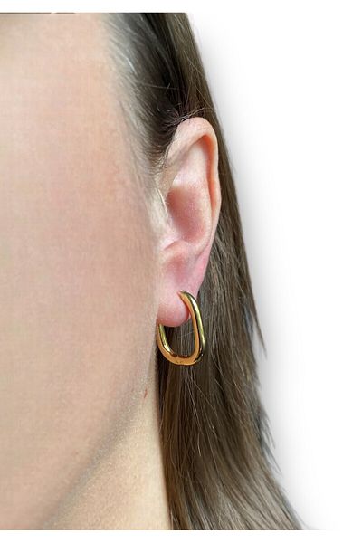 Myra Premium Steel Oval Earrings - Non-tarnish Quality Steel Earrings