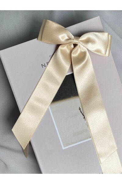 TwinsSis Store Cataramă automată din satin cu fundă în coadă