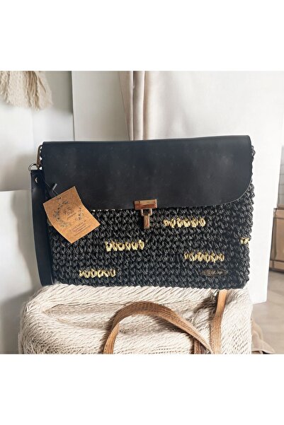 Siyah kapaklı Clutch / Portföy çanta