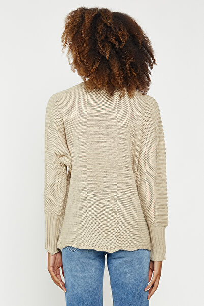 Hopoi Pulover de damă cu mânecă liliac cu croială liberă