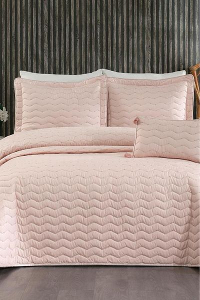 Çeyiz Diyarı Perla Double Bedspread - 250X260 Powder