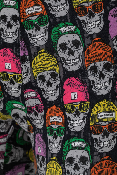 Steve Wolls Ανδρικό μονό μπόξερ με μοτίβο ανθρακί κρανίο - 23400