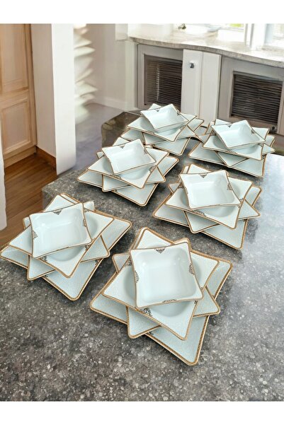 taghdis 12  Kişilik 48 Parça Yemek Takımı - NAKIŞLI  DESEN