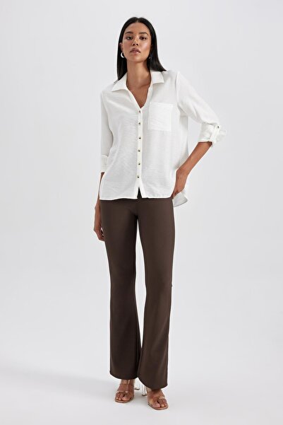 DeFacto Ψηλόμεσο Βασικό ίσιο μακρύ κολάν B2892ax23au