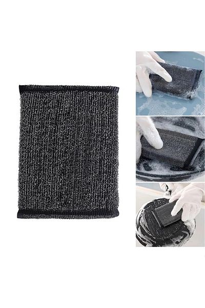 NesShine 2 Pieces Magic Inox Stainless Wire Dish Sponge