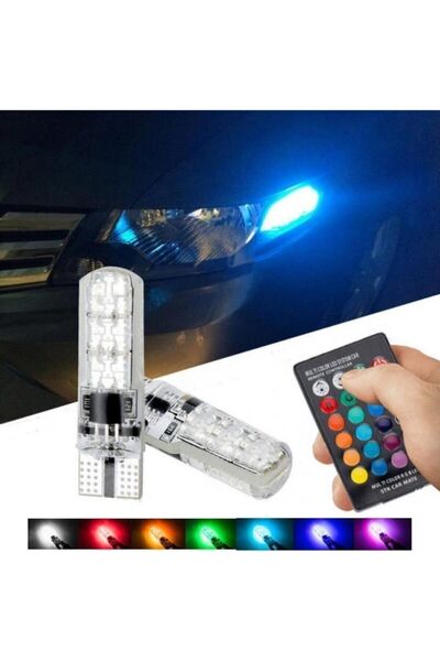 Genel Markalar Park Ampulü Rgb T10 Park Ampulü Renk Değiştiren Kumandalı
