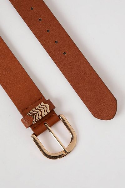 DeFacto Damen-Jeansgürtel aus Kunstleder D3647axns