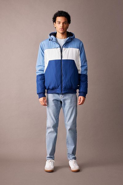 DeFacto Palton hidrofug, slim fit, cu glugă, căptușit cu fleece, cu buzunare cu fermoar N4530az23au