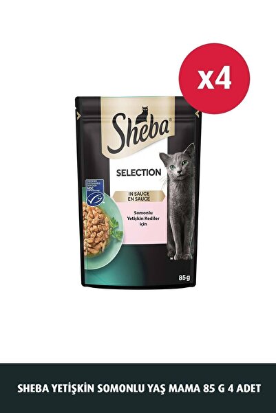 SHEBA Somonlu Poşet Kedi Yaş Mama 85 G 4x