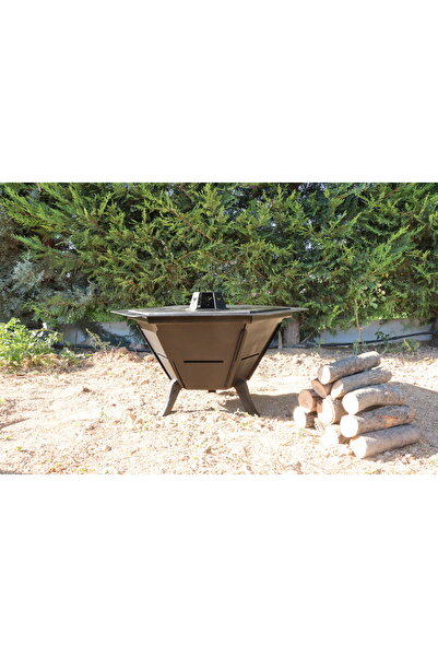 Ayme Outdoorium Dumansız Ateş Çukuru – Taşınabilir Kamp & Bahçe Şöminesi | Barbekü Uyumlu | Odun/kömür Yakıtlı