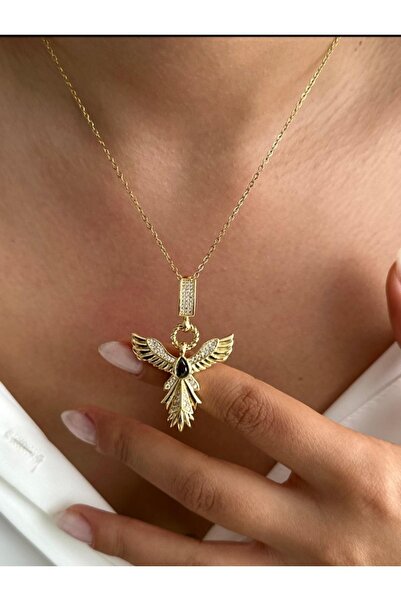 zeynep Z&D Accessory 316L Gold Çelik Anka Kuşu Kolye