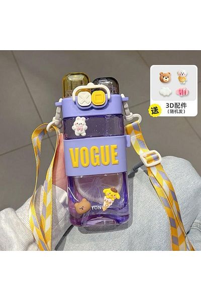AYGÖREN HOME زجاجة مياه Vogue Model 900 مل خالية من مادة BPA - زجاجة مياه مدرسية للأطفال