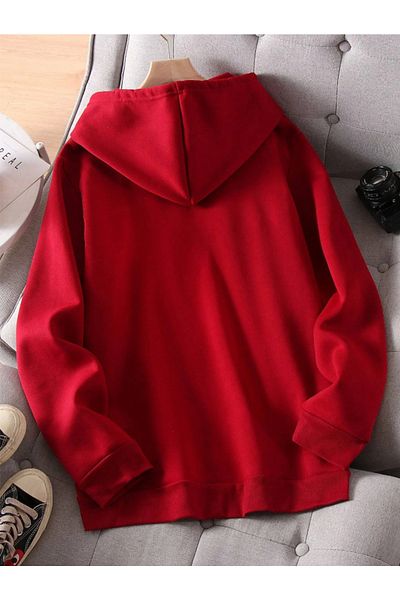 Revasser Φούτερ με κουκούλα DEER Printed Unisex Cotton Oversize - Πολύχρωμο