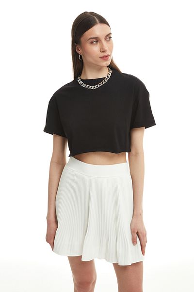 Quzu Crop T-shirt Black