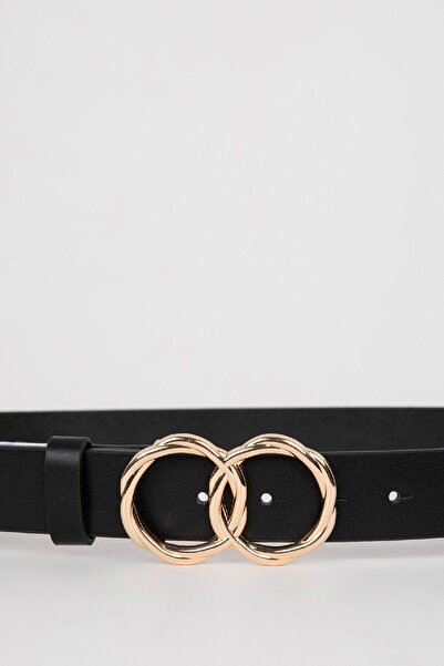 DeFacto Kadın Suni Deri Jean Kemeri D3640axns