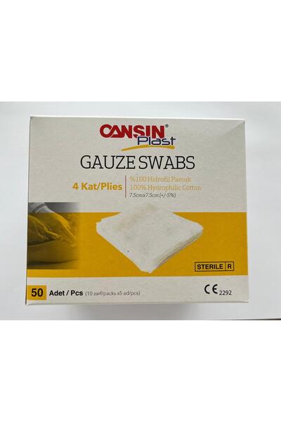 CANSIN CANSINPLAST GAZ KOMPRES 7,5X7,5 10X5 50 Lİ NO:551