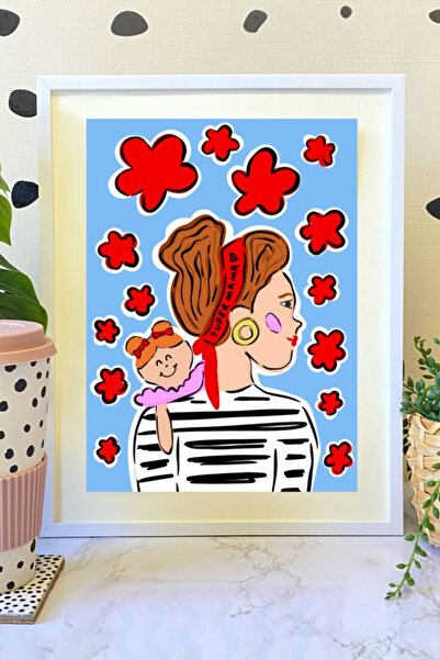 Hello Melody Design Εκτύπωση "MAMA" από την συλλογή Εκτυπώσεων - Με λευκό πλα...