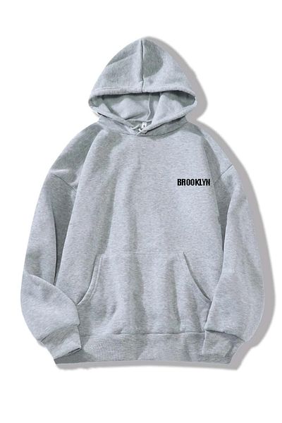 Revasser Φούτερ BROOKLYN Unisex Oversize Βαμβακερή κουκούλα - Πολύχρωμη και ειδική στάμπα