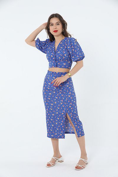 Pattaya Women's Blouse Skirt Bottom Top Set P24S191-4731