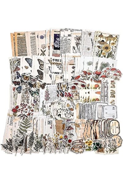 SF SCRAPBOOK KIRTASİYE 200 Parça Doğa Temalı Scrapbook, Scrapbooking Journal ...