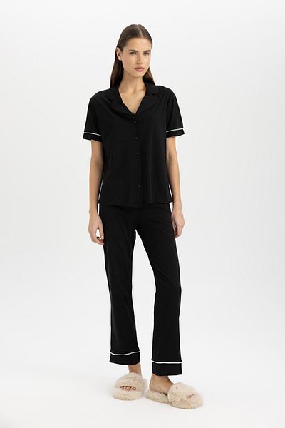 DeFacto Set pijamale cu mânecă scurtă Fall In Love Regular Fit D0917ax24sm