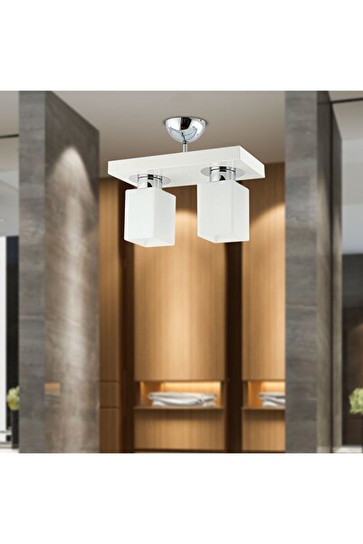 Apliqa Kare 2Li Modern Plafonyer Genç Odası MutfakYatak Odası Avize