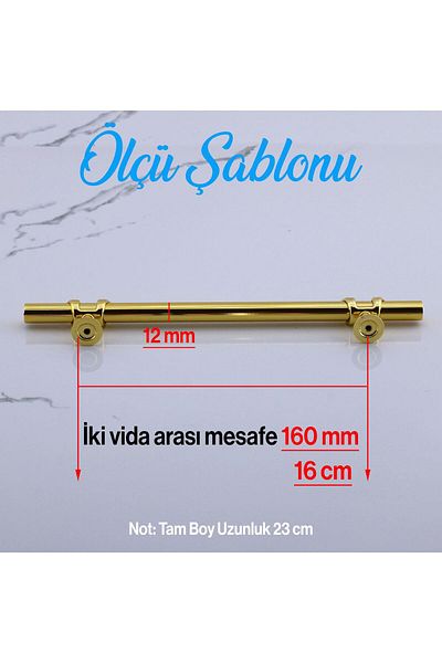 Badem10 Mâner metalic cu pique aur 160 mm -16 cm Mobilier Bucătărie Sertar Dulap Mânere dulap Mâner Mâner Aur