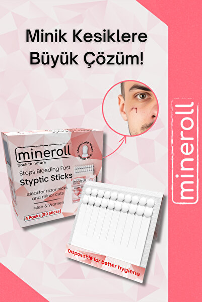 Mineroll Tek Kullanımlık Çubuk Kan Taşı 20'li 4 Paket